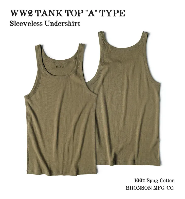 WWII Tank Top Sleeveless Undershirt Cotton Tee - Slim Fit