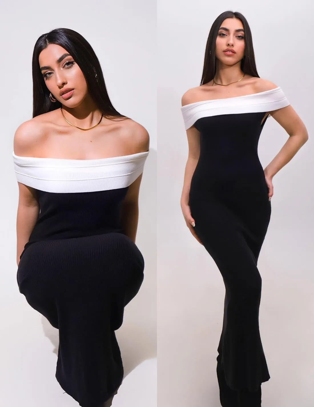 ZESICA Women's 2025 Summer Off The Shoulder Ribbed Knit Sweater Dresses Sleeveless Color Block Party Bodycon Maxi Dress